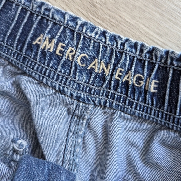 American Eagle Mom denim shorts hem stitch waist size 6 - Picture 4 of 6